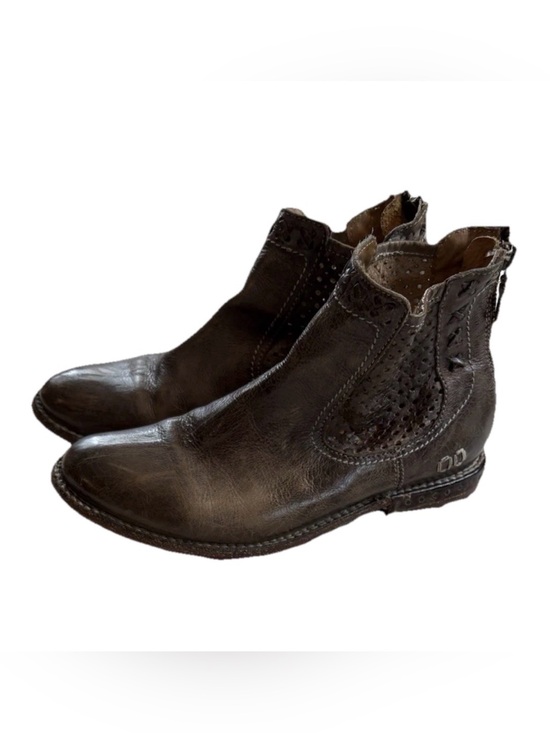 BED|STU Shoes - Bed Stu Baylene Teak Driftwood Leather Perforated Ankle Boots Size 7.5
